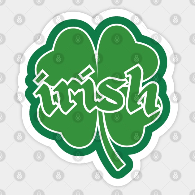 Irish Green Shamrock Sticker by Creatifly Graphic Tees
